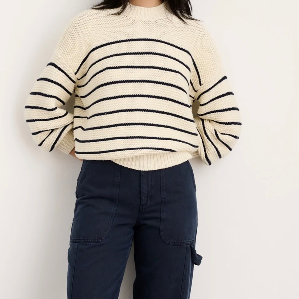 Alex Mill Button Back Crew Neck Sweater